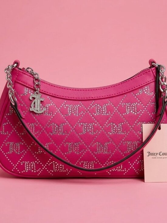 Juicy Couture Handbags - NWT Juicy Couture Medium Bling Hot Pink Purse